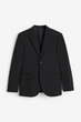 Піджак regular fit H&M 929432003c67 44 чорний (100013725) - зображення 1