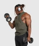 Майка спортивна з бавовни Gymshark a5a4wc68 XS хакі (100014341) - зображення 3