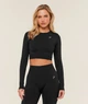 Спортивный топ с рукавами Gymshark b7a2s1c57 M черный (100014203) - изображение 1