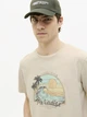 Футболка из хлопка Jack & Jones 12273787c69 L бежевая (100014941) - изображение 3