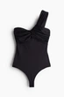 Боди-топ H&M 1228879001c31 L черное (100013980) - изображение 4