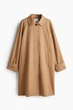 Тренч из хлопка H&M 1252159001c68 S бежевый (100014041) - изображение 1