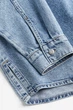 Джинсовая рубашка-куртка оверсайз H&M 12047610001c33 M голубая (100013642) - изображение 5