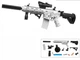 Игрушечный автомат Орбиган M4A1 Printstream на орбизах (гелевых шариках) 95 см аккумуляторный + 500 орбизов белый - изображение 4
