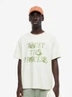 Футболка relaxed fit H&M 1162392001c68 L біла (100014158) - зображення 1