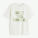 Футболка relaxed fit H&M 1162392001c68 L біла (100014158) - зображення 2