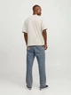 Футболка з бавовни оверсайз Jack & Jones 12254412c69 M молочна (100015032) - зображення 2
