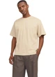 Футболка з бавовни оверсайз Jack & Jones 12254412c69 S бежева (100015033) - зображення 1