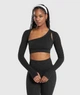 Спортивний кардиган з бавовни Gymshark b8a6vc68 L чорний (100014283) - зображення 3