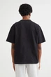 Футболка з бавовни Loose fit H&M 608945002c68 S чорна (100014427) - зображення 3