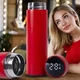 Термос T-Bottle 919 500 мл з дисплеєм температури, термопляшка з ситечком для чаю, вакуумна колба з нержавіючої сталі, ємність для кави, води, напоїв, дорожній аксесуар для офісу, роботи, подорожей, туризму та прогулянок червоний - зображення 3