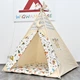 Большая Палатка-Вигвам для детей WIGWAMHOME "Лисички-Индейцы" 150х150х200см, бежевая - изображение 2