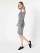 Платье миди осеннее женское Colin's CL1056126MGA L Gray (8682240946991) - изображение 4