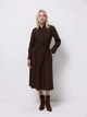 Платье-рубашка миди осеннее женское Colin's CL1075558BRW S Brown (8684112814636) - изображение 1