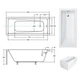 Modern Ванна Besco 120x70 - зображення 3