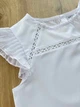 Блузка школьная с коротким рукавом Mevis белая 5456-01 134 - изображение 4