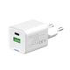 Сетевое зарядное устройство ColorWay CWCHS053PDWT GaN Mini 30W PD Port PPS USB (Type-C PD + USB QC4.0) White - изображение 4