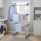 Багатоярусна сушарка до 50 кг Garment Rack With Wheels(172х73х64) - зображення 7