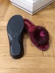 Тапочки женские комнатные Belsta бордовые велюровые с открытым носком и пушком 38 - изображение 3
