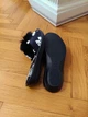 Комнатные тапочки домашние Белста женские черные с белым велюровые с пушком открытый носок размер 40 - изображение 11