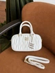 Элегантная женская кожаная сумка MiuMiu белая (96643) - изображение 1