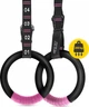 Гимнастические кольца 4FIZJO регулируемые из ABS пластика Ø23 см 2 шт Black/Pink (P-5905973406116) - изображение 4