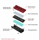 Радиатор охлаждения для SSD M.2 2280 NVMe/SATA с металлическим бэкплейтом, магниево-алюминиевый сплав, бордовый (00287) - изображение 2