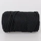 YarnArt Macrame Cord 3mm, Черный №750 - трикотажный шнур 250 г / 85 м для вязания сумок, игрушек, ковриков, макраме, толстая пряжа - изображение 3