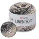 Пряжа YarnArt Linen soft, Чорно-сірий №7406, 100 г 272 м- нитка льон, віскоза, бавовна для в'язання - зображення 1