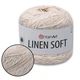 Пряжа YarnArt Linen soft, Белый №7301, 100 г 272 м- нить лен, вискоза, хлопок для вязания - изображение 1