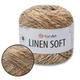 Пряжа YarnArt Linen soft, Бежево-серый №7407, 100 г 272 м- нить лен, вискоза, хлопок для вязания - изображение 1