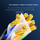 Патч-корд SAMZHE WT6A080 Cat 6 RJ-45 угловой-прямой 8 м Черный - изображение 6