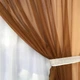 Короткий тюль для кухни коричнево-белого цвета на тасьме 1,7м на 3м ALBO 000354003 - изображение 6