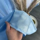 Шторы из монорея голубого цвета на тасьме 2шт. 150х270 ALBO (pbe0052476) - изображение 5