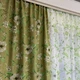 Льняные шторы зеленого цвета с цветами 150х270 с батистовым тюлем 400х270 на тасьме ALBO (2000003535965) - изображение 7