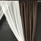 Коротка фіранка з мікровелюру та шифону шоколадно-білого кольору на тасьмі 1,7м на 4м. ALBO (2000003537785) - зображення 6