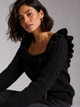 Свитер с квадратным вырезом TOPSHOP 23Y52TCHR M (94076M) Черный - изображение 4