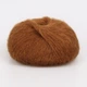 Candy-Yarn Mohair 75%, Цегляний №01 - тонка мохерова пряжа з поліамідом 25 г / 237 м, для ажурних візерунків, светрів, шалей і кардиганів - зображення 3