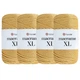 Упаковка YarnArt Macrame XL, Пісок №155, шнур поліестеровий 3мм, 4шт, для сумок, макраме і декору - 130 м/250 г, 4 мотки - зображення 1