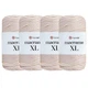 Упаковка YarnArt Macrame XL, Кремовий №165, шнур поліестеровий 3мм, 4шт, для сумок, макраме і декору - 130 м/250 г, 4 мотки - зображення 1