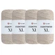 Упаковка YarnArt Macrame XL, Кофе с молоком №166, шнур полиэстеровый 3мм, 4шт, для сумок, макраме и декора - 130 м/250 г, 4 мотка - изображение 1