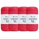 Упаковка YarnArt Macrame XL, Красный №163, шнур полиэстеровый 3мм, 4шт, для сумок, макраме и декора - 130 м/250 г, 4 мотка - изображение 1