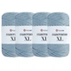 Упаковка YarnArt Macrame XL, Голубой №133, шнур полиэстеровый 3мм, 4шт, для сумок, макраме и декора - 130 м/250 г, 4 мотка - изображение 1