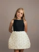 Плаття для дівчинки Winky Way Anna з 3д квітами чорно-біла 128 - зображення 4