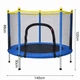 Детский батут маленький Fitonix 140 см с защитной сеткой и 6 ножками спортивный усиленный, батуты маленькие для активных игр детей от 2 лет 1.5 м в сад и дом в квартиру синий - изображение 5