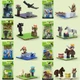 Магнитный Minecraft конструктор Стив и Лама магнитный конструктор Magnet World блоки фигурки персонажей - изображение 7
