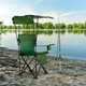 Кресло туристическое раскладное Outtec Sun XXL с крышей зеленый - изображение 3