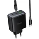 МЗП C160A Upgrade PD65W+QC3.0 (1USB-A/2C) + кабель Type-C to Type-C Black Hoco (2000003506705) - зображення 4