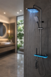 Душ/смеситель Faucet (CRH-8921 многофункциональный с LED ГИДРОЭНЕРГЕТИКОЙ металл / Душевая система с верхним и ручным душем / Душевая система для ванны - изображение 1