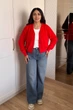 Кардиган INEDIT 24003 Red ONE SIZE - зображення 5